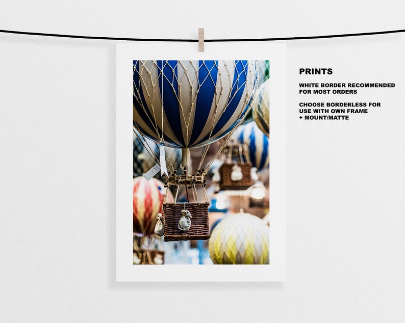 Hot Air Balloons Paris Photography Print Fine Art Photography Paris Wall Art Paris Print Poster Paris Art Print Vintage image 3