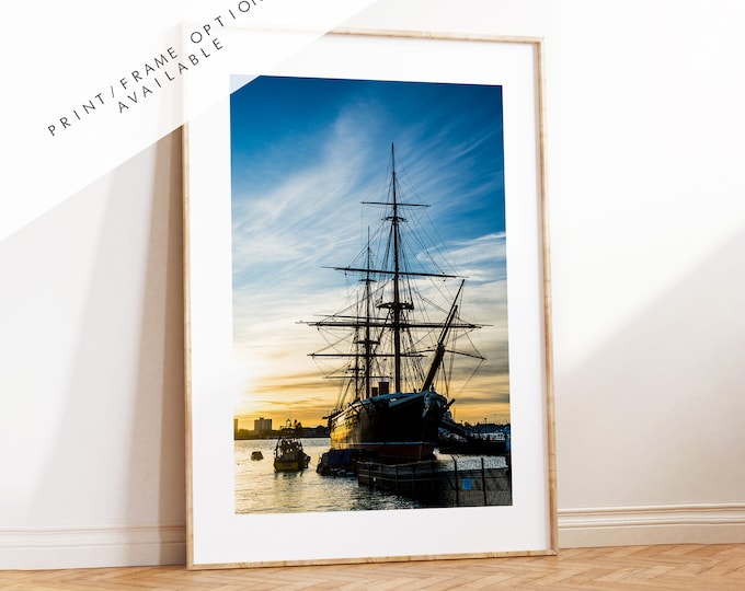 HMS Warrior - Photography Print - Portsmouth and Southsea Prints - Wall Art -  Frame and Canvas Options - Portrait