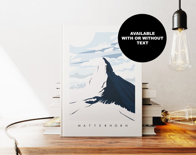 Matterhorn Notebook - A5 or A4 - Minimalist - Hardcover Journal - Ringbound Notebook - Lined - Graph - Plain Paper - Gift - Matterhorn Gift