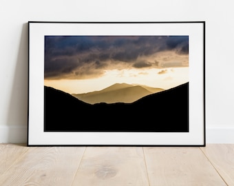 Snowdonia Landscape Print - Sunset Landscape Photography - Mountain Landscape - Snowdon - Fine Art Photography - Snowdonia Print - Warm Tone