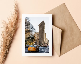 New York Greeting Card - Flat Iron - Blank Inside - Birthday - Anniversary - Mothers Day - Fathers Day - Thank You - Holiday - Thanksgiving