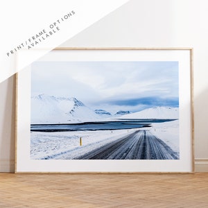 Iceland Winter Landscape Print - Iceland Photography Print - Iceland Wall Art - Iceland Poster - Landscape - Iceland Prints - Icelandic Art