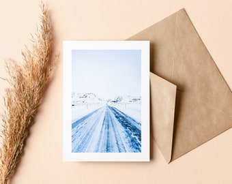 Xmas Greeting Card - Greeting Card - Blank Inside - Holidays - Christmas - Xmas - Nature - Landscape - Modern - Scandinavian - Snow