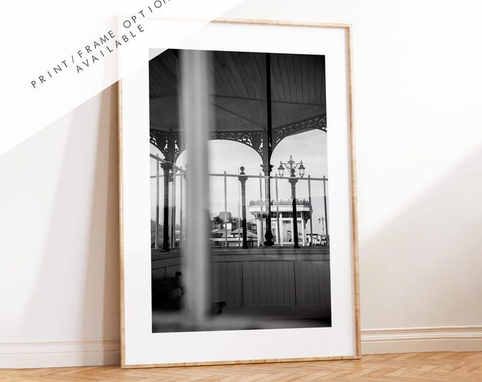 Southsea Promenade Black & White - Photography Print - Portsmouth and Southsea Prints - Wall Art -  Frame and Canvas Options - Portrait - BW