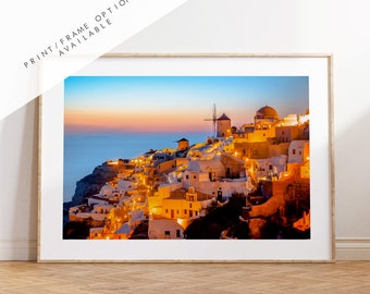 Santorini Sunset Print - Greece - Print - Poster - Santorini Photography - Greece Wall Art - Santorini Sunsets - Oia Sunset - Oia Santorini