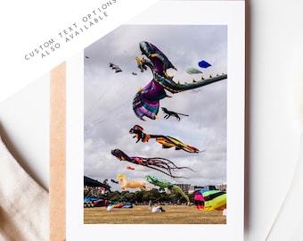 Kite Festival Greeting Card - Portsmouth and Southsea Photography Greeting Cards - Envelope Included - Birthday - Wedding - Anniversary