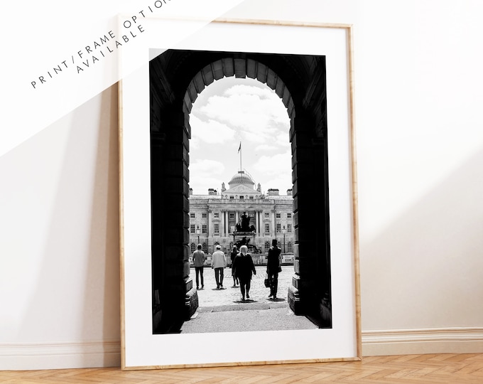 Somerset House Print - London Photography Print - Fine Art Photography - London Print - Poster - Wall Art - Black and White - Monochrome