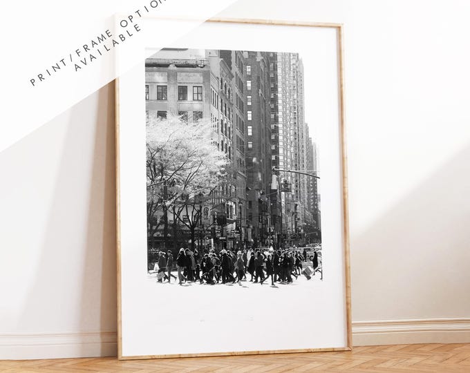 New York Black and White Minimalist Print  - Fine Art Photography Print - New York Photography - Manhattan - NYC - People - Street - Art