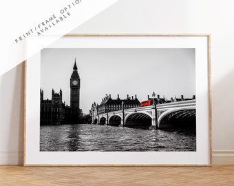 London Black and White Print - London Photography Print - Fine Art Photography - London Print - Wall Art - Framed - Canvas - Landscape