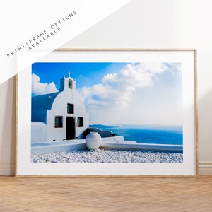 Santorini Landschaft Fotografie Druck - Griechenland - Print - Poster - Santorini Fotografie - Griechenland Wandkunst - Oia - Oia Kirche - Oia Santorini