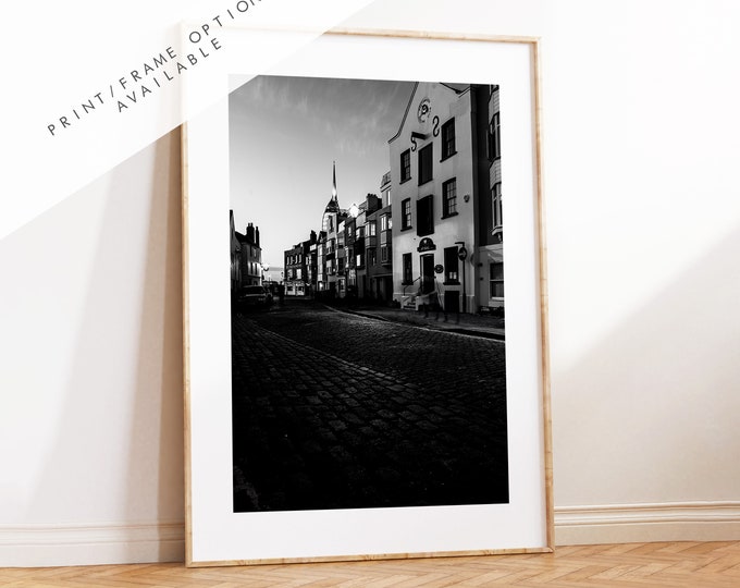 Old Portsmouth - Photography Print - Portsmouth and Southsea Prints - Wall Art -  Frame and Canvas Options - Portrait - BW
