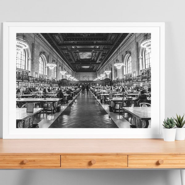 Rose Reading Room - New York - Fine Art Photography Print - New York Photography - Black and White Photography - New York Print  - Library