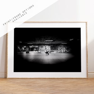 Skater Landscape Print - London Photography Print - Fine Art Photography - London Print - Poster - Wall Art - Skateboard Art - Skateboarder