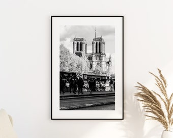 Notre Dame Black and White Print - Paris Photography Print - Fine Art Photography - Paris Wall Art - Paris - Print - Poster - Paris Art