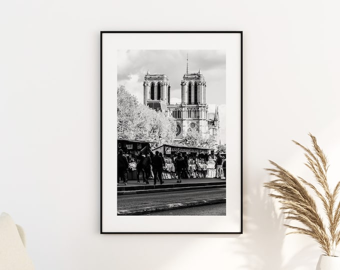 Notre Dame Black and White Print - Paris Photography Print - Fine Art Photography - Paris Wall Art - Paris - Print - Poster - Paris Art