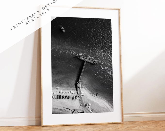 Langstone Harbour Photography Print - Hampshire Photography Prints - Wall Art -  Frame and Canvas Options - Portrait  - UK - Black and White