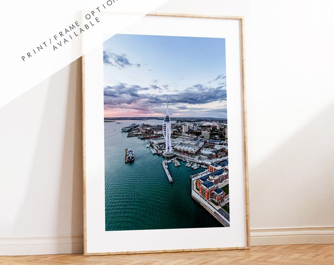 Spinnaker Tower - Photography Print - Portsmouth and Southsea Prints - Wall Art -  Frame and Canvas Options - Portrait