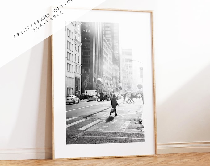 New York Black and White Minimalist Print  - Fine Art Photography Print - New York Photography - Manhattan - NYC - People - Street - Art