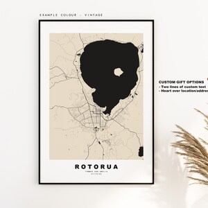 Printable Rotorua Maps Rotorua Map Print - City Map Poster - Map Wall Art - New Zealand City ...