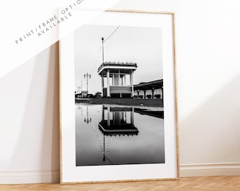 Southsea Shelters - Photography Print - Portsmouth and Southsea Prints - Wall Art -  Frame and Canvas Options - Portrait - BW