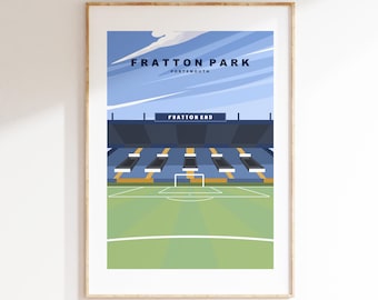 Fratton Park Travel Poster - Wall Art Print - Southsea and Portsmouth Travel Posters - Minimalist Retro Style - Prints or Framed Prints