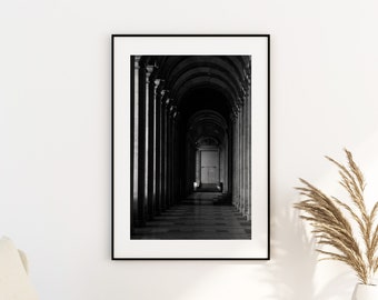 Paryż Czarno-biały wydruk fotograficzny - Paryż Wydruk fotograficzny - Fotografia artystyczna - Paryż Sztuka ścienna - Paryż - Wydruk - Plakat
