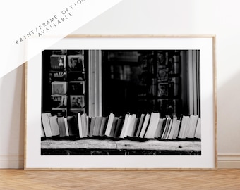 Books Black and White Photography Print - Winchester - Hampshire Photography Prints - Wall Art -  Frame and Canvas Options - Landscape  - UK