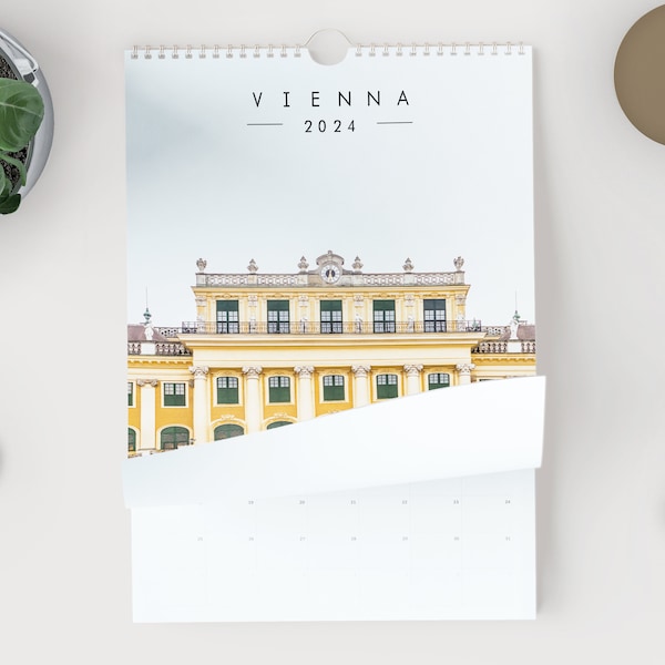 Vienna 2024 Calendar - A3 Wall Calendar - 2024 Calendar - Gift - Christmas - New Year - Vienna Calendar - Diary - Planner - Vienna Gift