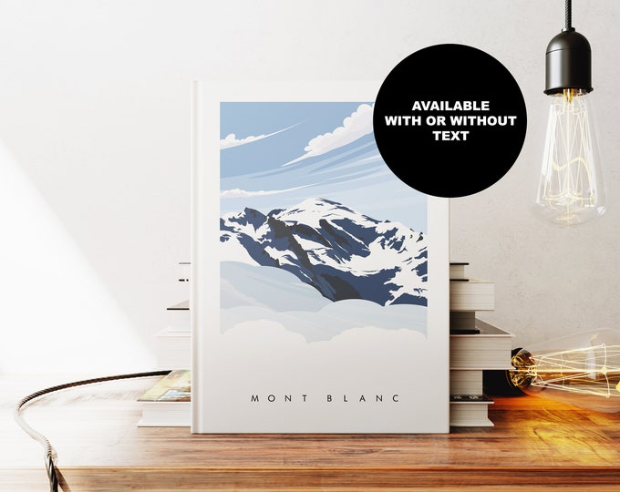 Mont Blanc Notebook - A5 or A4 - Minimalist - Hardcover Journal - Ringbound Notebook - Lined - Graph - Plain Paper - Gift - Mont Blanc Gift