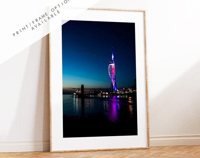 Spinnaker Tower Print - Photography Print - Portsmouth and Southsea Prints - Wall Art -  Frame and Canvas Options - Portrait