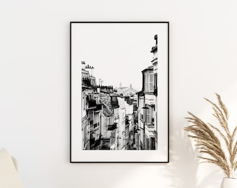 Montmarte Black and White Print - Paris Photography Print - Fine Art Photography - Paris Wall Art - Paris - Print - Poster - Paris Art Print