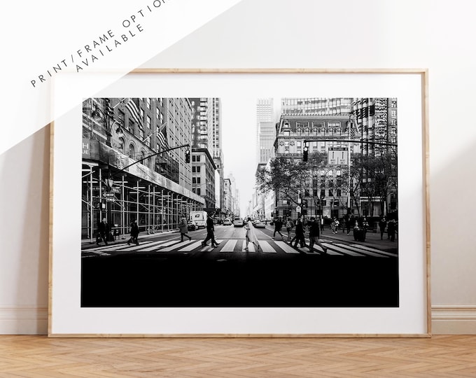 New York Crosswalk Print - NYC Photography Print - New York City - Prints or Framed Prints available - New York City Wall Art - Landscape
