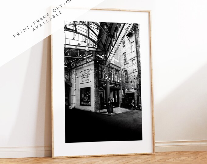Borough Market - London Photography Print - Fine Art Photography - London Print - Poster - Wall Art - Black and White - Monochrome
