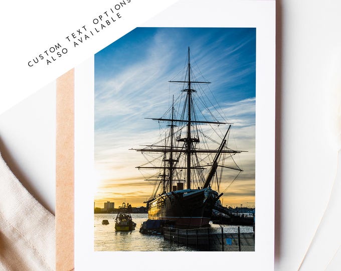 HMS Warrior Greeting Card - Portsmouth and Southsea Photography Greeting Cards - Envelope Included - Birthday - Wedding - Anniversary