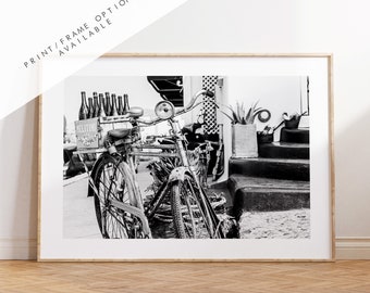 Vintage Bike Print - Greece - Print - Poster - Santorini Photography - Greece Wall Art - Bike Photography - Bike Photo - Bike Poster