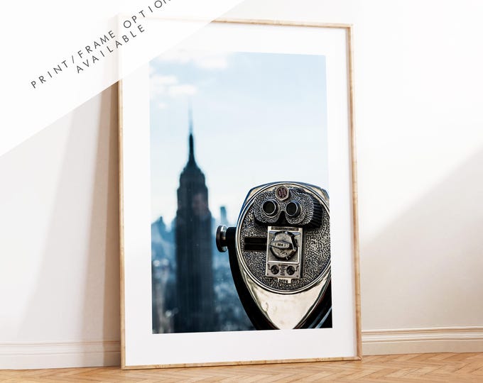 Empire State Building - New York Print - New York Skyline Print - New York Photography - New York Print  - Cityscape - Telescope - NYC
