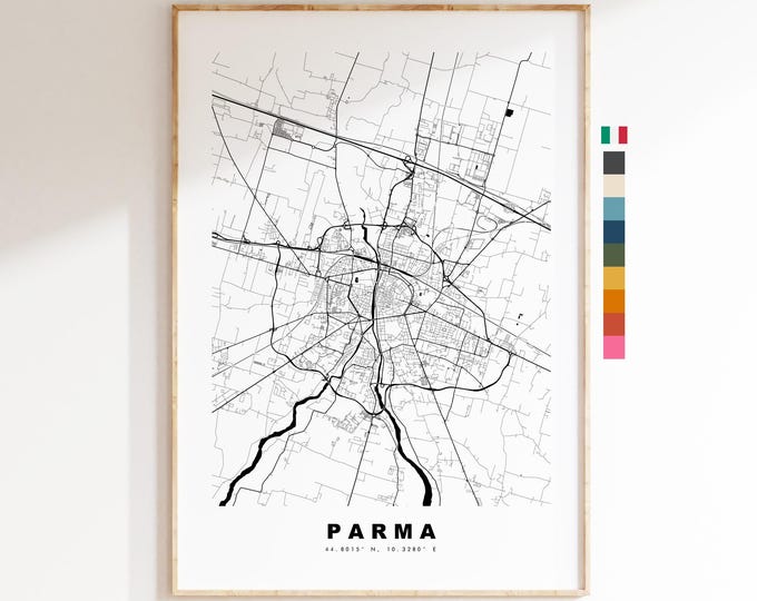 Parma Map Print - City Map Poster - Map Art - Map Wall Art - Italy City Maps - Parma Print - Parma Poster - Minimalist City Map
