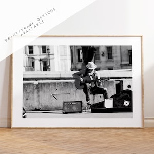 London Street Performer - London Photography Print - Fine Art Photography - London Print - Wall Art - People Photography - Monochrome Print