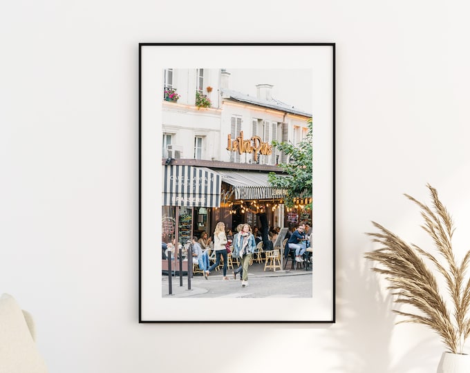 Paris Restaurants - Paris Photography Print - Fine Art Photography - Paris Wall Art - Paris - Print - Poster - Paris Art Print - Montmarte