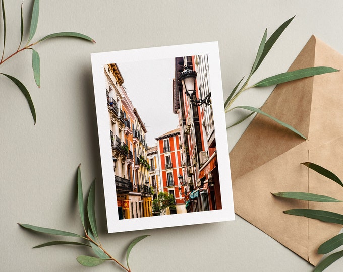 Madrid Greeting Card - Greeting Card - Blank Inside - Birthday - Anniversary - Mothers Day - Fathers Day - Holiday - Greetings Card