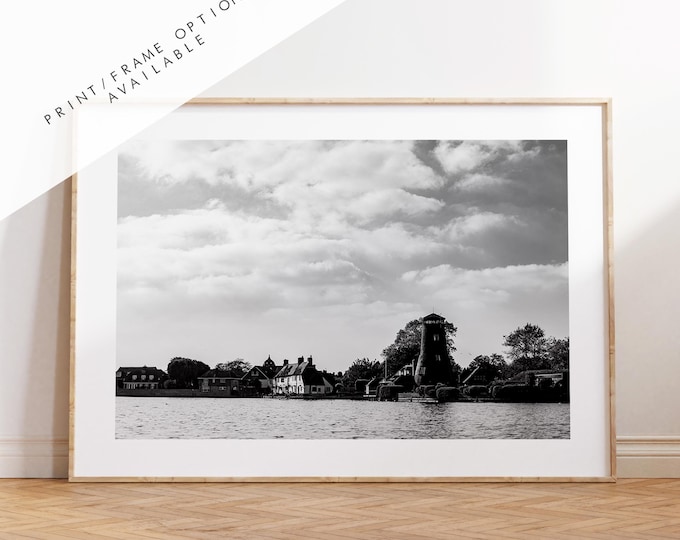 Langstone Black and White Photography Print - Hampshire Photography Prints - Wall Art -  Frame and Canvas Options - Landscape  - UK