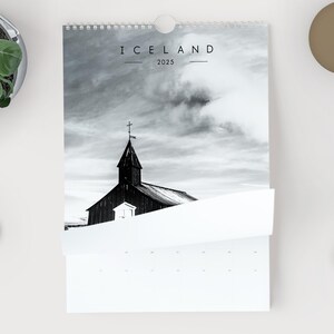 Calendario Islanda 2025 - Calendario da parete A3 o A4 - Islanda - Calendario fotografico - Calendario Islanda - Calendario - Planner 2025 - Reykjavik