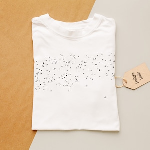 Minimalist T Shirt 'Murmarations' - Mens or Womens Fits Available - Classic/Premium Crewneck - TShirt - T-shirt - Unisex - Made to Order