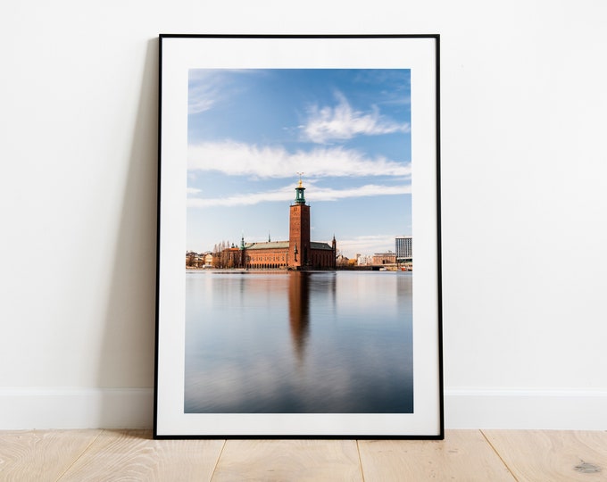 Stadshuset Print - Stockholm Photography - Stockholm Poster - Stockholm Skyline - View from Riddarholmen - Stockholm Wall Art - Sweden