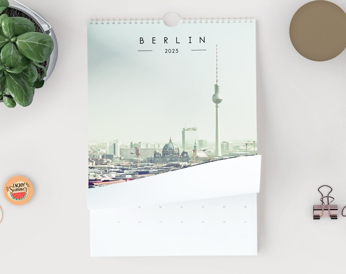 Berlin 2025 Calendar - A3 or A4 Wall Calendar - 2025 Calendar - Gift - New Year - Berlin Calendar - Planner - Berlin Gift