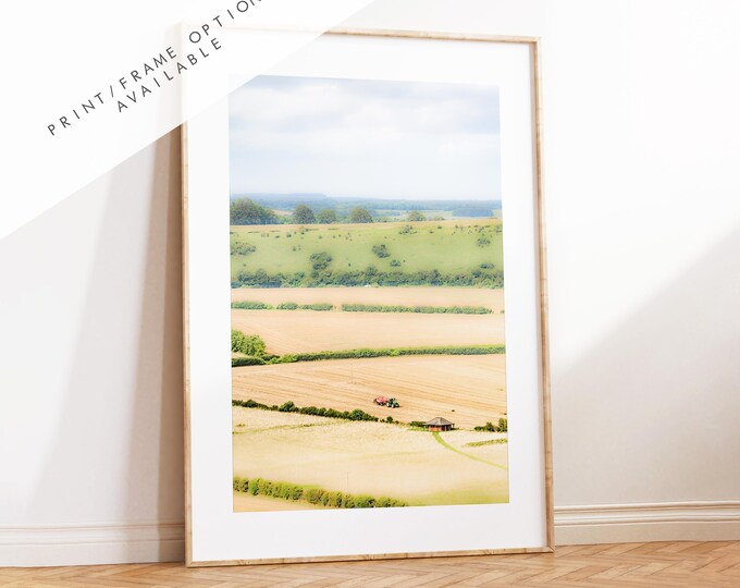 South Downs Photography Print - Hampshire Photography Prints - Wall Art -  Frame and Canvas Options - Portrait  - UK