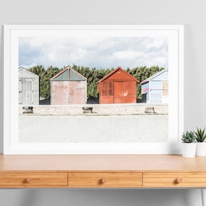 Beach Huts Print - Coastal Photography Print - Beach Hut Wall Art - Beach Hut Poster - Beach Hut Art Print - Canvas - Framed - Decor - Home