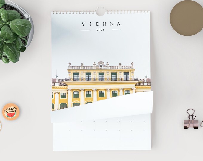 Vienna 2025 Calendar - A3 or A4 Wall Calendar - 2025 Calendar - Gift - New Year - Vienna Calendar - Planner - Vienna Gift