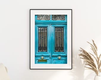 Paris Blue Door Print - Paris Photography Print - Fine Art Photography - Paris Wall Art - Paris - Print - Poster - Paris Art - Blue Wall Art