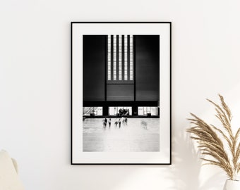 Turbine Hall - Black and White Photography Print - London Photography Print - Fine Art Photography - London Print - Poster -  Architecture